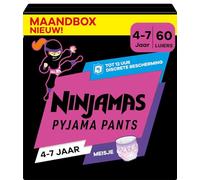 Pampers Ninjamas - Pantalones de pijama unisex con corazones, 4-7 años, 60 pantalones de pijama, 17-30 kg, protección contra fugas durante toda la noche