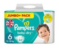 Pampers Pañales Baby Dry Gr. 6 (13-18 kg), para una sequedad transpirable, jumbo + paquete
