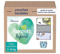 Pampers - Pañales lavables Harmony Hybrid para bebés, paquete de 3 pañales lavables - 1 pieza