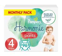 Pampers Pañales para bebé talla 4 (9 kg-15 kg) Harmony, 96 pañales de bragas versión antigua