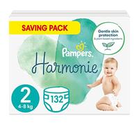 Pampers Pañales para bebé tamaño 2 (4-8 kg) Harmony, 132 unidades, versión antigua
