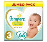 Pampers - Pañales para bebé, tamaño 3, paquete de 66 unidades