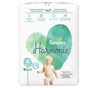 Pampers Pañales para bebé tamaño 4 (9-14 kg) Harmony, paquete de transporte, protección suave de la piel e ingredientes a base de plantas, 19 unidades