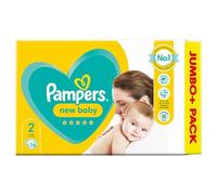 Pampers Pañales para bebés talla 2 (9-15 kg/20-33 libras), New Baby, 76 Count, JUMBO+ PACK, protección para pieles sensibles del recién nacido, suministros para bebés recién nacidos