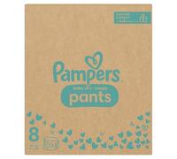 Pampers Pañales secos para bebé Tamaño 8 (19 kg Plus) 117 pañales, paquete económico mensual, bolsa de parada y protección para protección contra fugas