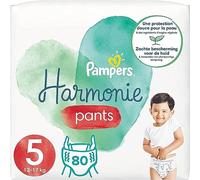 Pampers Pañales, talla 5 (12-17 kg), Armonía, 80 Capas-Culquetas (4 x 20), 0% de compromiso, 100% de absorción, ingredientes de origen vegetal, hipoalergénicos
