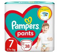 Pampers Pantalones Pañales Talla 7 (17+ kg), 38 Piezas, La Mejor Protección y Comodidad de los pañales fáciles de poner
