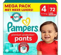 Pampers - Pantalones Premium Protection - Talla 4 - Mega Pack - 72 unidades - 9/15 KG