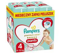 Pampers Pants Pañales talla 4 (9-15 kg), paquete de primera calidad, paquete mensual, protección y comodidad Pampers en pañales fáciles de poner