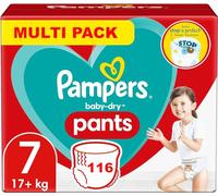 PAMPERS PANTS TAMAÑO 7 BABY-DRY CAULOTES 116 CAPAS (+17 KG)
