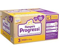 Pampers Penta Progressi Midi, talla 3, paquete de 135 pañales