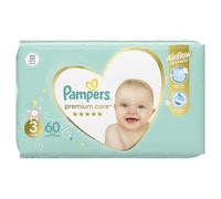 Pampers Premium Care 3 60pieza(s) - Pañal (Pañal desechable, Color blanco)