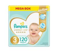 Pampers Premium Care - Pañales para bebé, blanco, 120 unidades/3 medianas