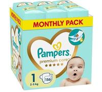 Pampers - Premium Care - Talla 1 - Mensual Box - 156 pañales