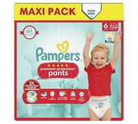 Pampers Premium - Pantalón de protección de 6, 66 capas, 13 kg - 19 kg, con un mantenimiento de 360° y barreras antifugas suaves 2 veces más amplias que las delanteras para comodidad y protección