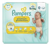 Pampers Premium - Protección para la piel (0, 22 capas, 3 kg, doble protección para la piel y contra las fugas