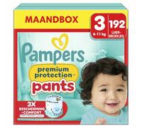 Pampers Premium Protection Pants - Pantalones de protección (talla 3, 6-10 kg, caja mensual)