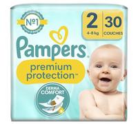 Pampers Premium Protection Talla 2, 30 pañales, 4 kg - 8 kg, comodidad y protección de Pampers para pieles sensibles