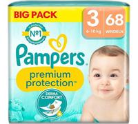 Pampers Premium Protection Talla 3, 68 pañales, 6 kg - 10 kg, comodidad y protección de Pampers para pieles sensibles