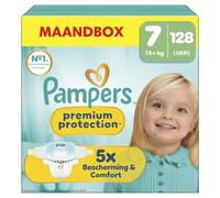 Pampers Pañales Premium Protection talla 7 Extra Large 15kg, caja mensual (1x 128 pañales)