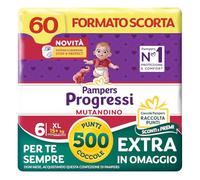 Pampers Progressi - Braga XL, talla 6 (15+ kg), 60 pañales para bebé
