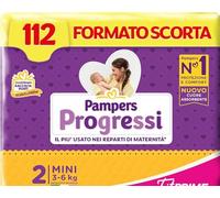 Pampers Progressi & Fit Prime Mini, 112 pañales, talla 2 (3-6 kg)
