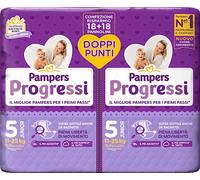 Pampers Progressi Junior, paquete doble, talla 5 (11-25 kg), 36 pañales