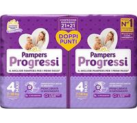 Pampers Progressi Maxi, paquete doble, talla 4 (7-18 kg), 42 pañales
