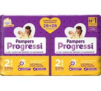 Pampers Progressi Mini, paquete doble, talla 2 (3-6 kg), 56 pañales