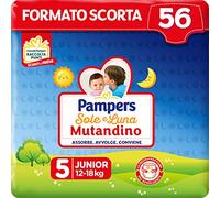 Pampers Sole&Luna - Pañal para niño, talla 5 (12-18 kg), 56 pañales