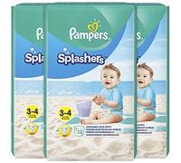 Pampers Splashers pantalones de natación desechables, tamaño 3-4, 12 unidades (paquete de 3)