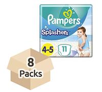 Pampers Splashers - Pantalones de natación, talla 4 (9-15 kg) 88 unidades, paquete de ahorro, no se hinche en el agua, el embalaje puede variar