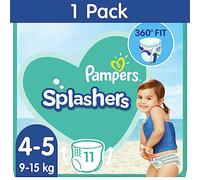 Pampers Splashers Tamaño 4-5, 9-15 kg, 11 Capas de Baño