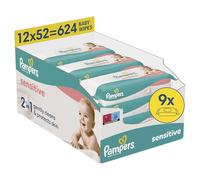 Pampers Toallitas húmedas para bebé, 9 paquetes de 80 unidades = 720 toallitas húmedas, 2 en 1, limpieza suave y protección de la piel