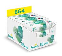 Pampers - Toallitas para bebé (6 x 3 x 48), sin perfume ni alcohol, con 99% de agua y fibras de origen vegetal, testadas dermatológicamente