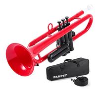 PAMPET Trompeta de plástico profesional Trompeta Bb (rojo)