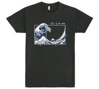 Pampling Camiseta de Manga Corta, 100% Algodón, Ropa Unisex para Hombre y Mujer, Serigrafiada con Cuello Redondo y Corte Recto, Color Gris (The Great Fibonacci Wave, S)