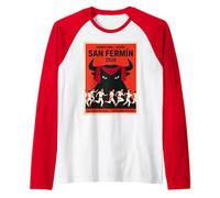 Pamplona 2026 Running of The Bulls/San Fermin Camiseta Manga Raglan