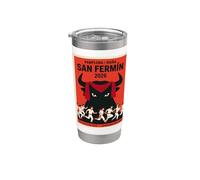Pamplona 2026 Running of the Bulls/San Fermin Vaso térmico de acero inoxidable de doble pared