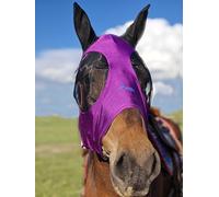 Pamplona Menjo Outdoors - Máscara elástica para moscas de caballo con orejas, para mazorcas, árabes, la mayoría de los morgans y algunos caballos de un cuarto de caballo, caballos de cabeza pequeña,