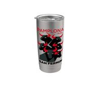Pamplona San Fermin - Iruna, Navarre Bull Run Vaso térmico de acero inoxidable de doble pared