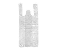 PAMPOLS Bolsas de Plástico Tipo Camiseta Resistentes | HDPE Tamaño 35X50cm Galga 50 Blanca | Pack de 200 unidades | Color blanco