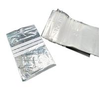 PAMPOLS Bolsas de Polipropileno con Autocierre Zip | Ideal para piezas pequeñas | Con banda para escribir | Transparentes de 15x25 cm |Pack de 100 unidades