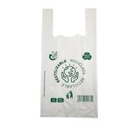 PAMPOLS Bolsas Tipo Camiseta Resistentes | Tamaño 40x50cm con fuelle 2x75 | Espesor de 200 galgas | Pack de 100 unidades | Color blanco