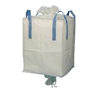 PAMPOLS Sacos de Obra de Gran Capacidad | Sacos Big Bag para Escombros, Desechos, Jardineria o Tierra | Sacos de Rafia | Con Asas, Boca y Válvula de descarga (90x90x160cm - 1250kg)