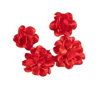 PAMTIER Flor Pendientes para Mujeres Drop Boho Grande Vintage Declaración Rojo Negro Post Estético Delicado Acero Inoxidable Retro Exagerado Stud Grande Colorido Joyería Roja