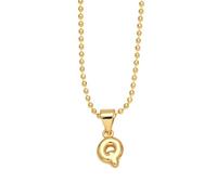 PAMTIER Initial Collares para Mujeres A-Z Colgante Gold Plated Simple Acero Inoxidable Delicate Alfabeto Cadena Cute Letra Joyería Oro Carta Q
