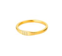PAMTIER Número Ángel Anillos para Mujeres Hombres Parejas Acero Inoxidable Digital 111 222 333 444 555 666 777 888 999 Oro Chapado Personalizado Declaración Sencillo Único Joyería 111 Talla 14