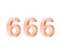 PAMTIER Número Ángel Collares para Mujeres 000 111 222 333 444 555 666 777 888 999 Oro/Plata Chapado Simple Acero Inoxidable Delicado Colgante Personalizado Joyería Oro Rosa Número 666