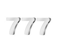 PAMTIER Número Ángel Collares para Mujeres 000 111 222 333 444 555 666 777 888 999 Oro/Plata Chapado Simple Acero Inoxidable Delicado Colgante Personalizado Joyería Plata Número 777